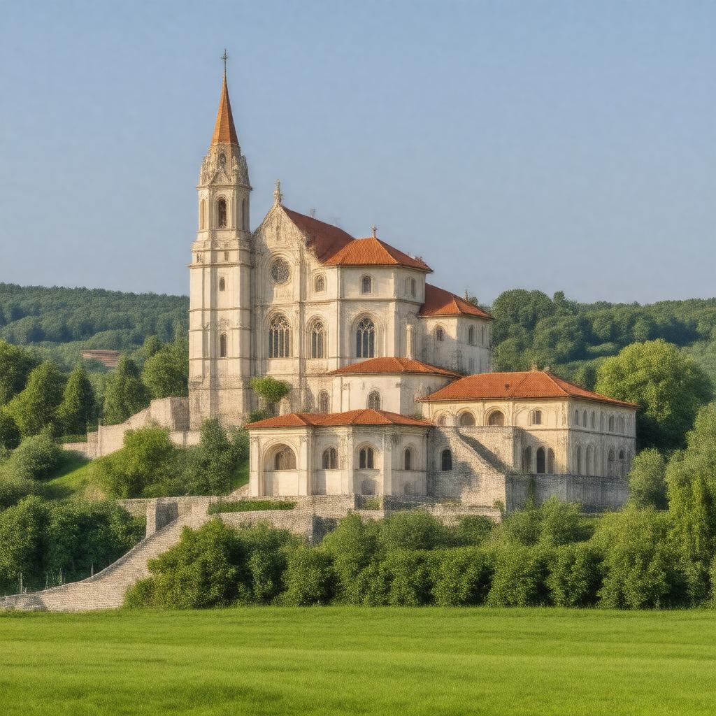 Click to view larger image AI-created image of Pannonhalma Archabbey