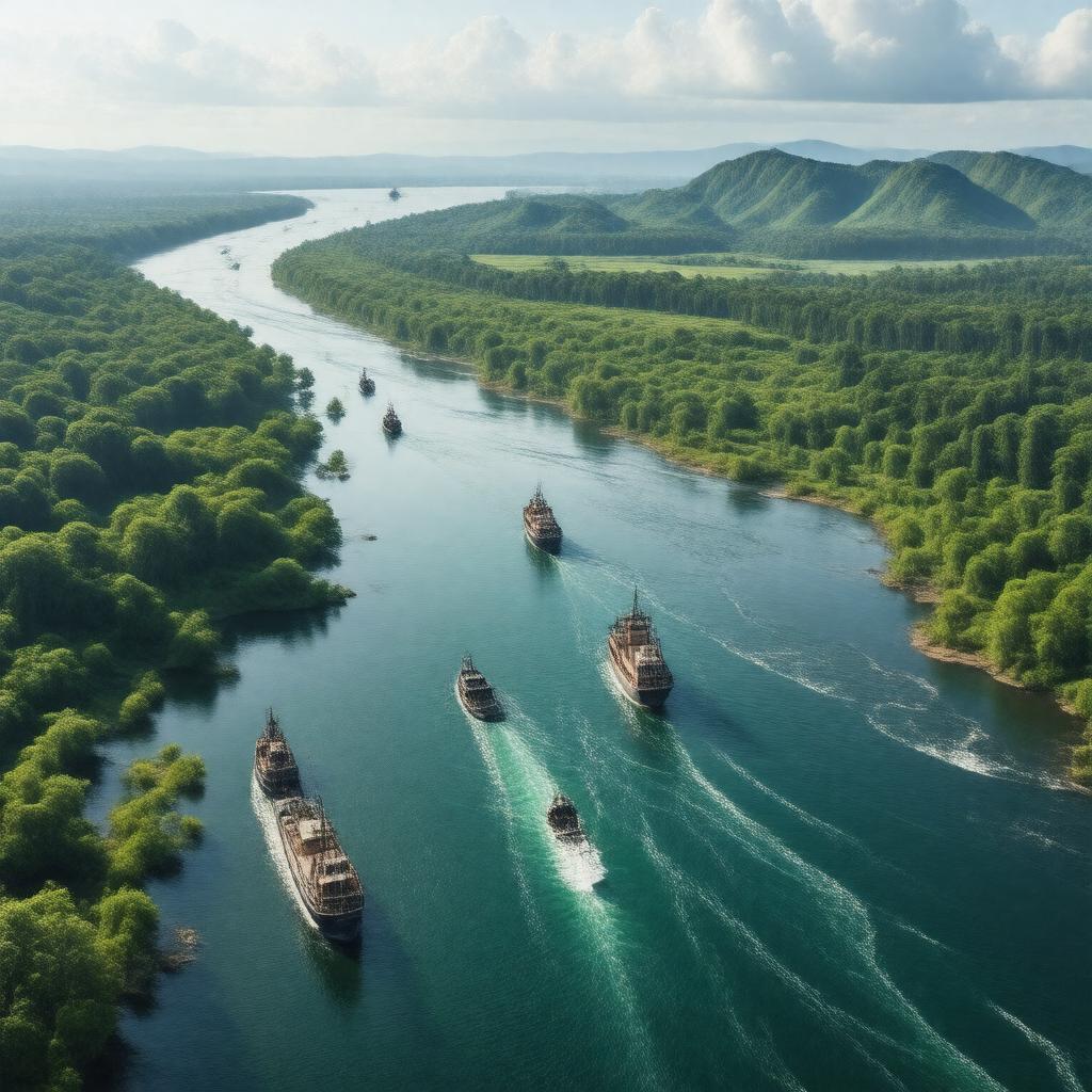 AI-created image of Paraná River
