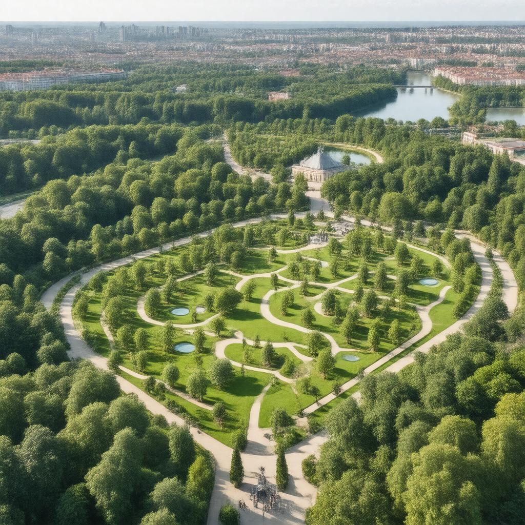AI-created image of Parc de la Tête d'Or