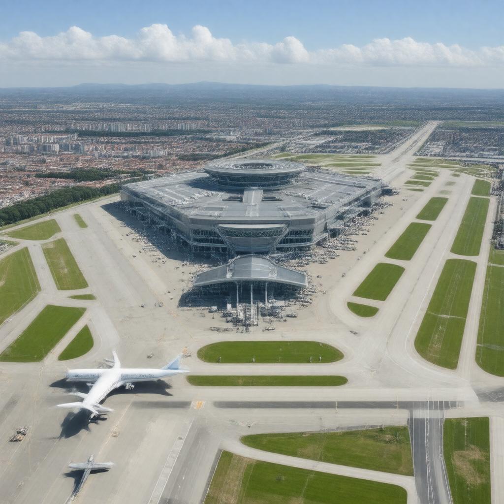 AI-created image of Paris Charles de Gaulle Airport