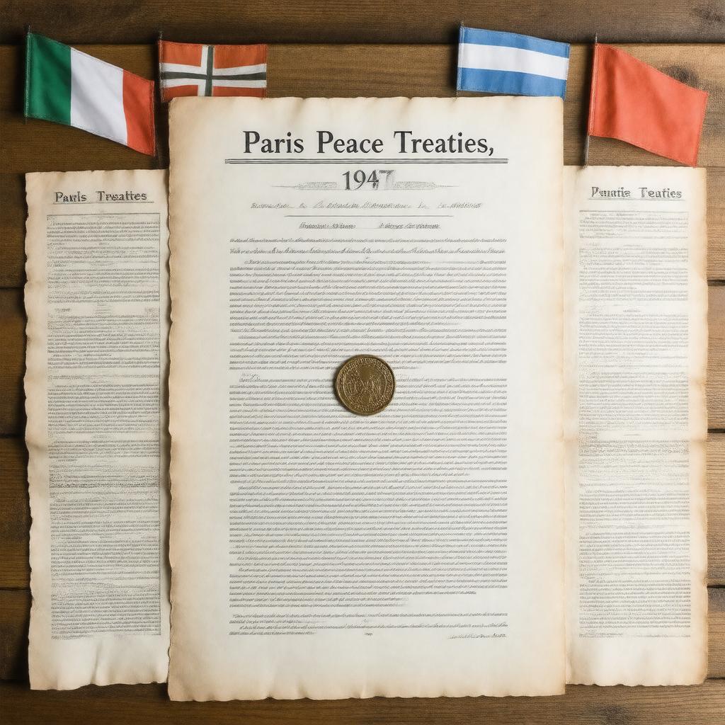 Click to view larger image AI-created image of Paris Peace Treaties (1947)