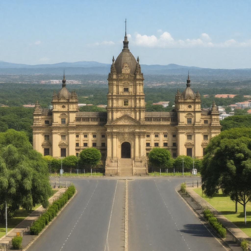 Click to view larger image AI-created image of Parliament Buildings, Nairobi