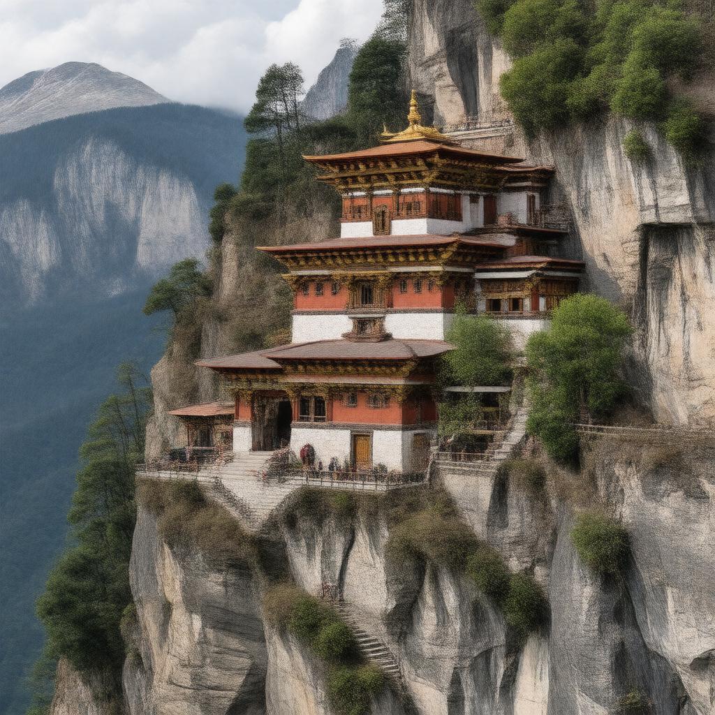 AI-created image of Paro Taktsang