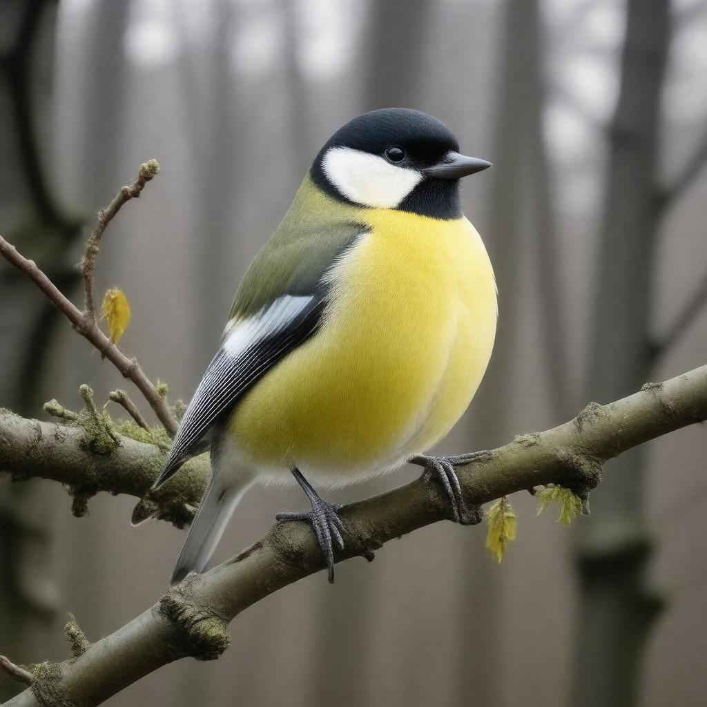 AI-created image of Parus major
