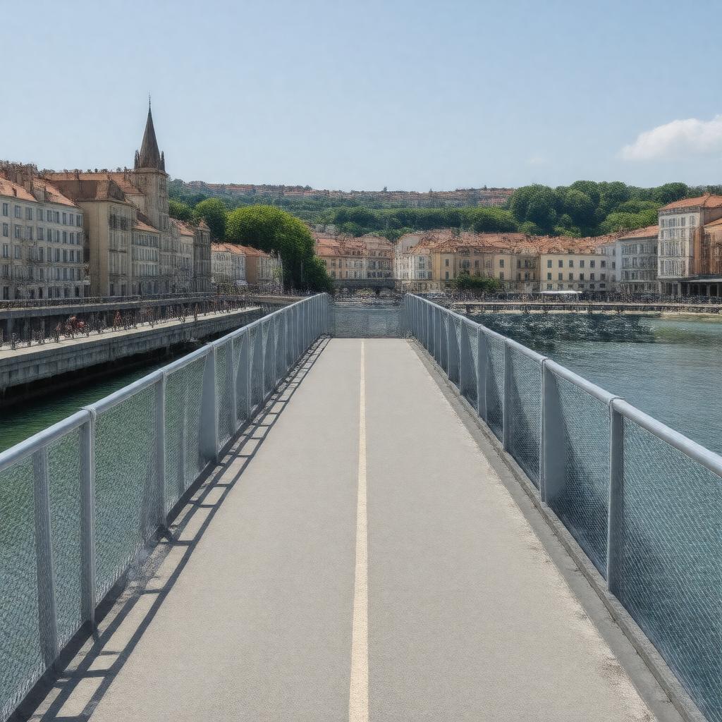 AI-created image of Passerelle du Palais de Justice