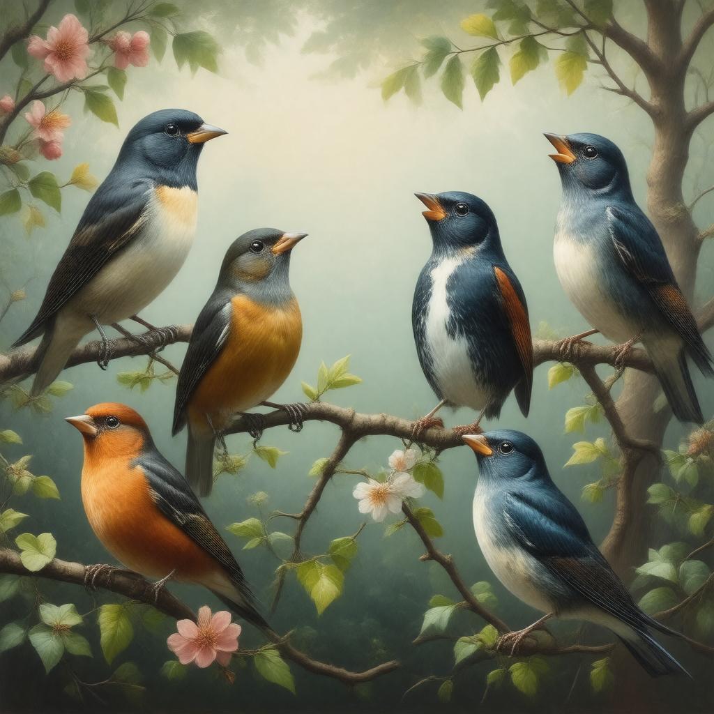 AI-created image of Passeriformes