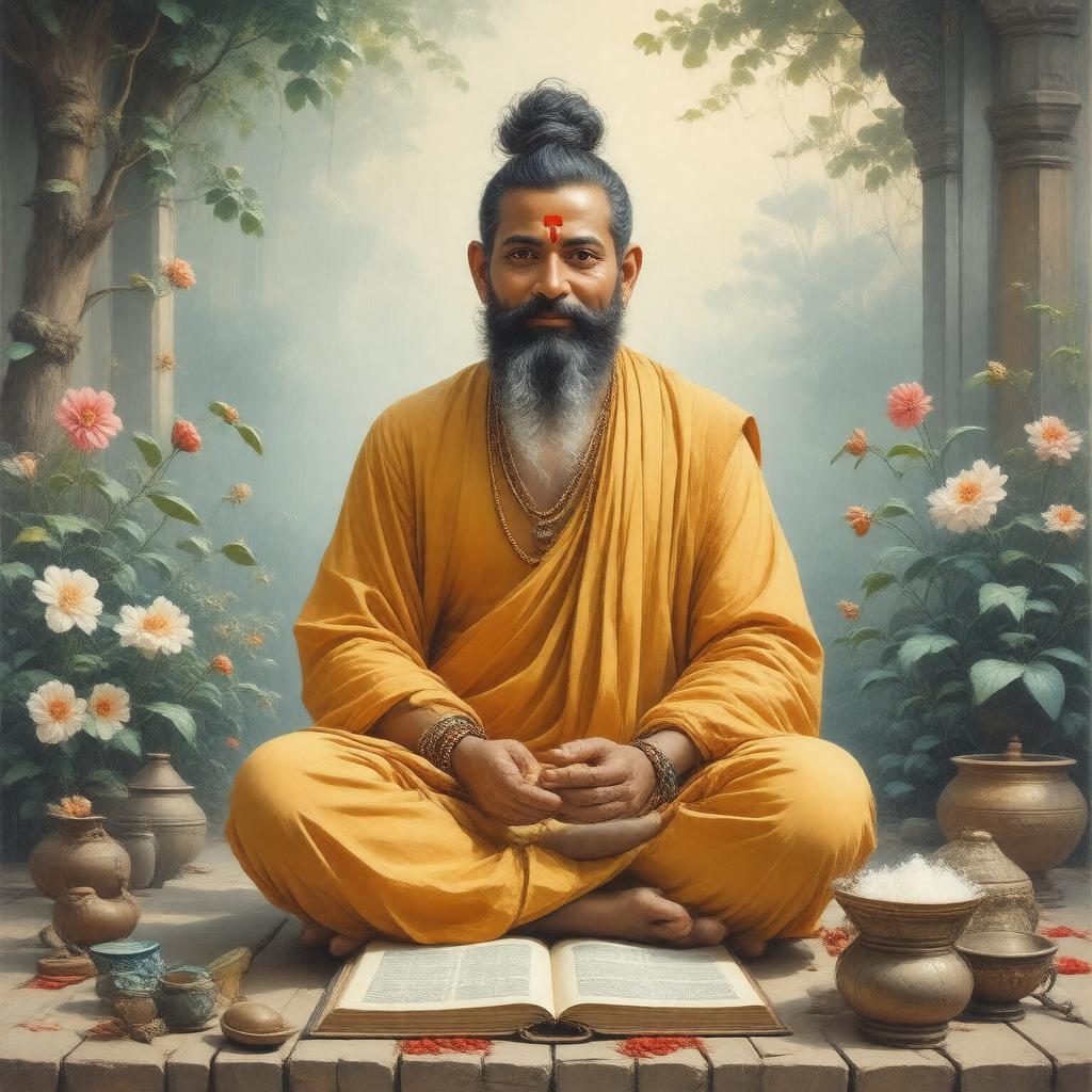 Click to view larger image AI-created image of Patanjali