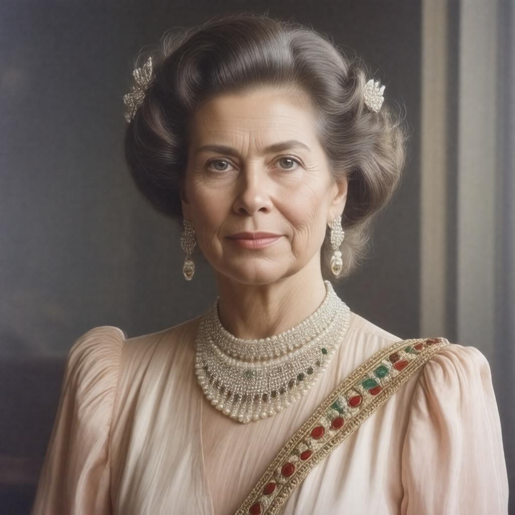 Click to view larger image AI-created image of Patricia Knatchbull, 2nd Countess Mountbatten of Burma