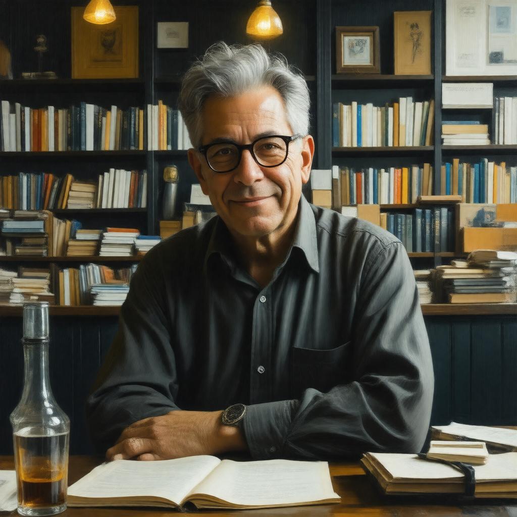 AI-created image of Paul Auster