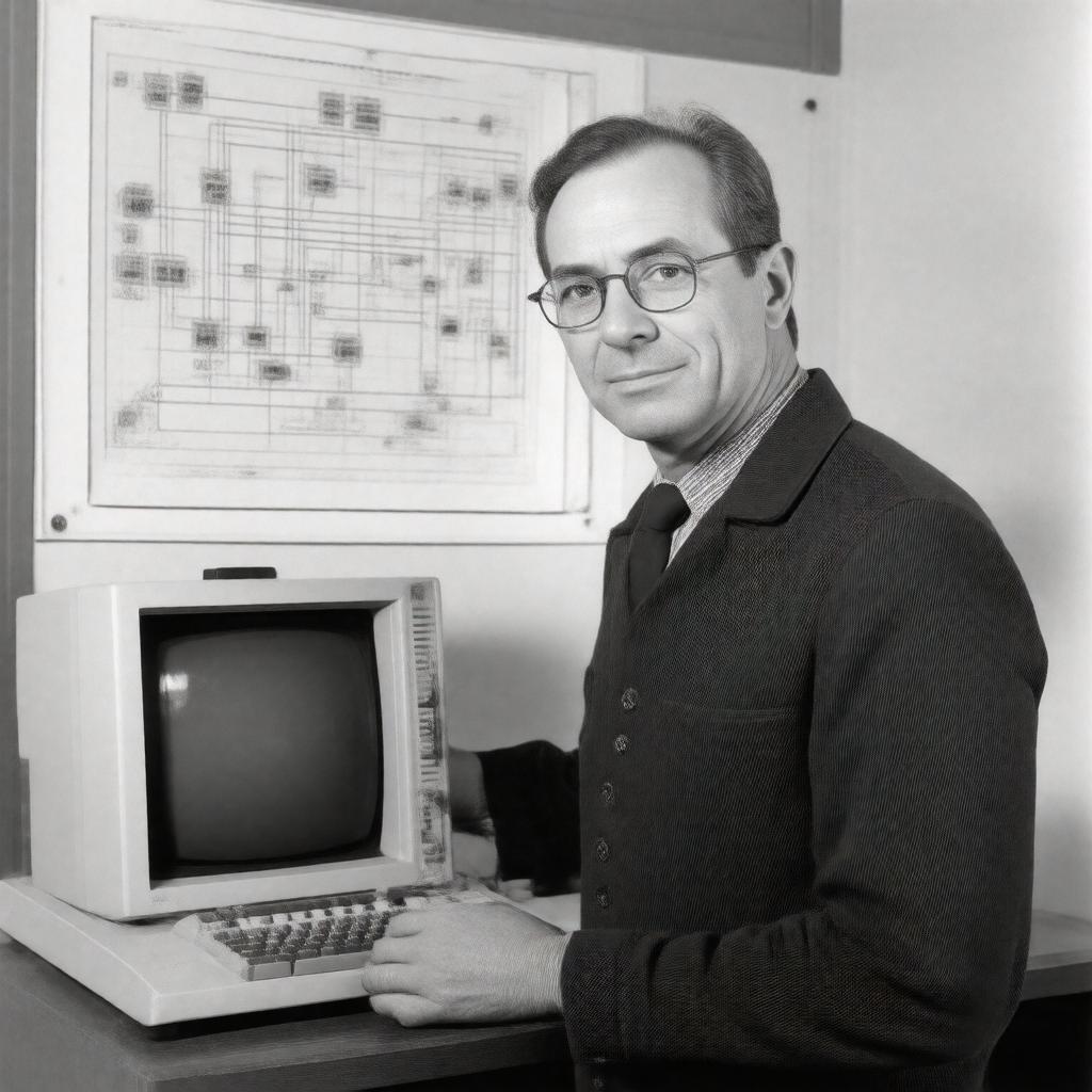 Click to view larger image AI-created image of Paul Baran