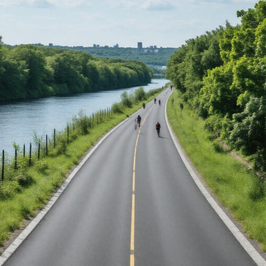AI-created image of Paul Dudley White Bike Path