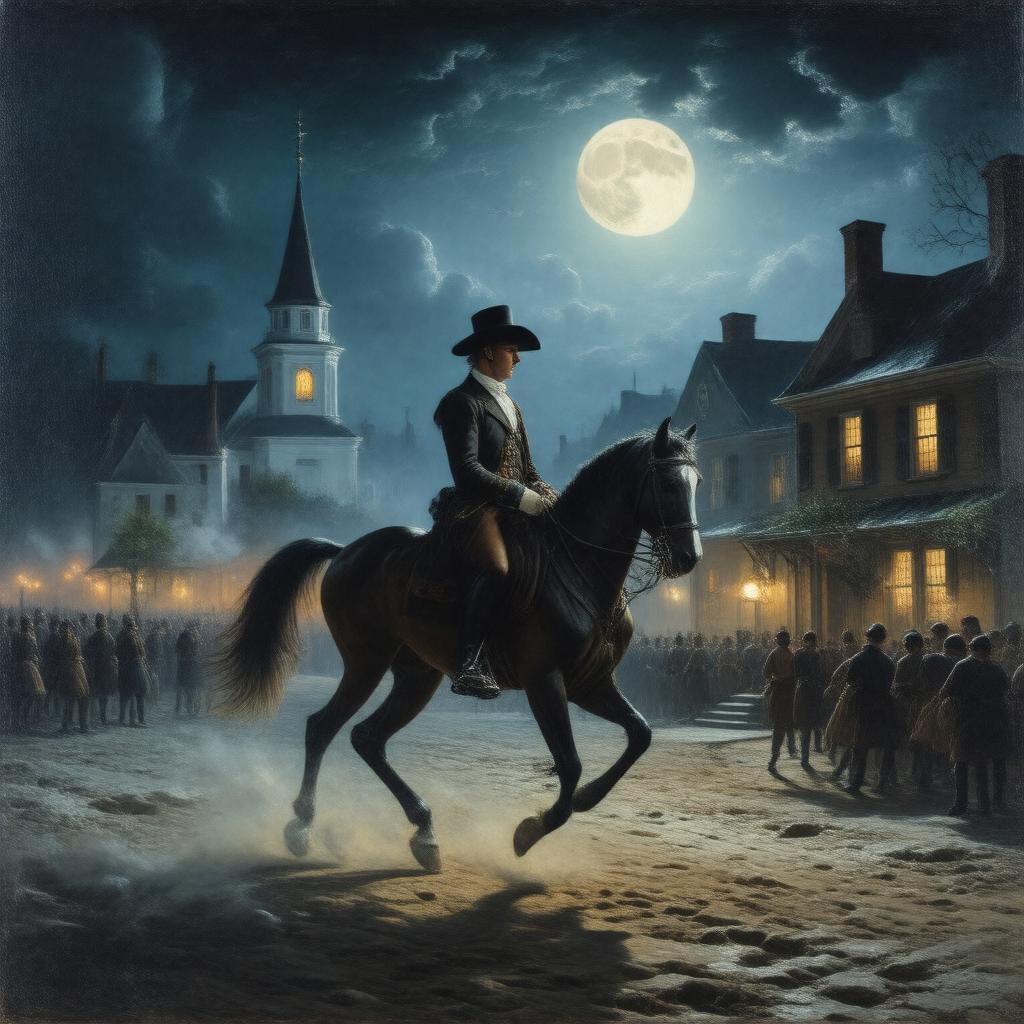 AI-created image of Paul Revere's Ride (poem)