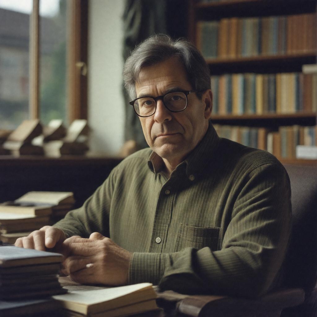 AI-created image of Paul Theroux