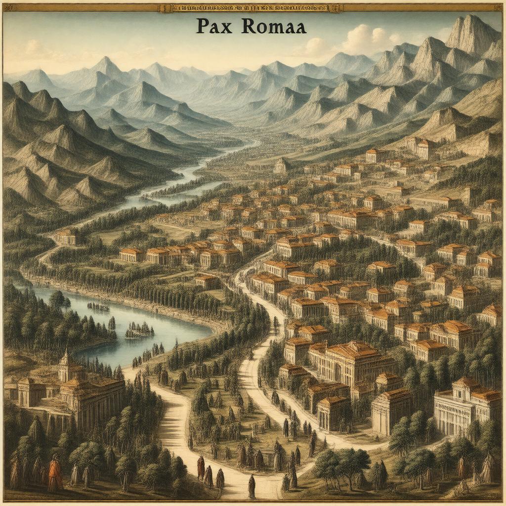Click to view larger image AI-created image of Pax Romana