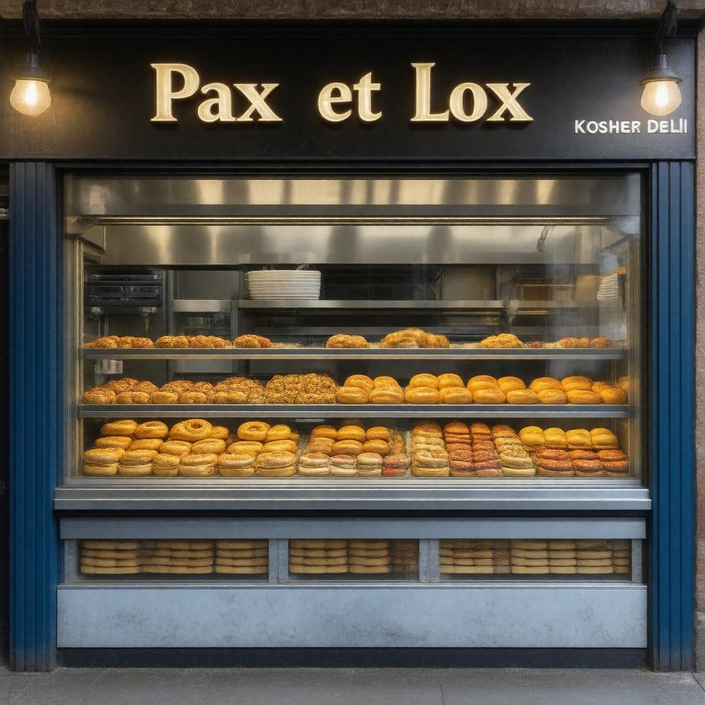 Click to view larger image AI-created image of Pax et Lox Kosher Deli