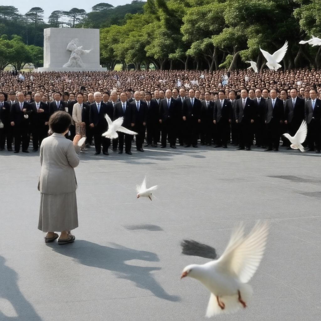 Click to view larger image AI-created image of Peace Memorial Ceremony