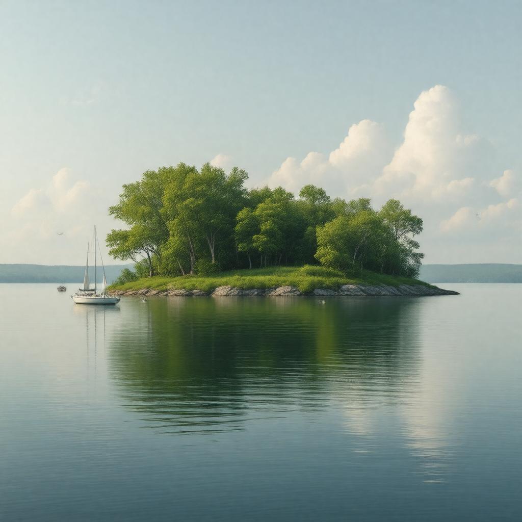 AI-created image of Peach Island