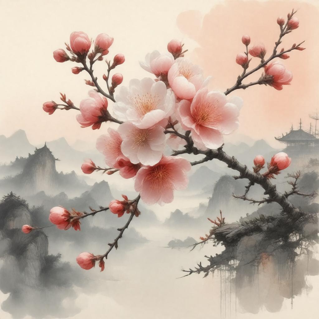 Click to view larger image AI-created image of Peach blossom