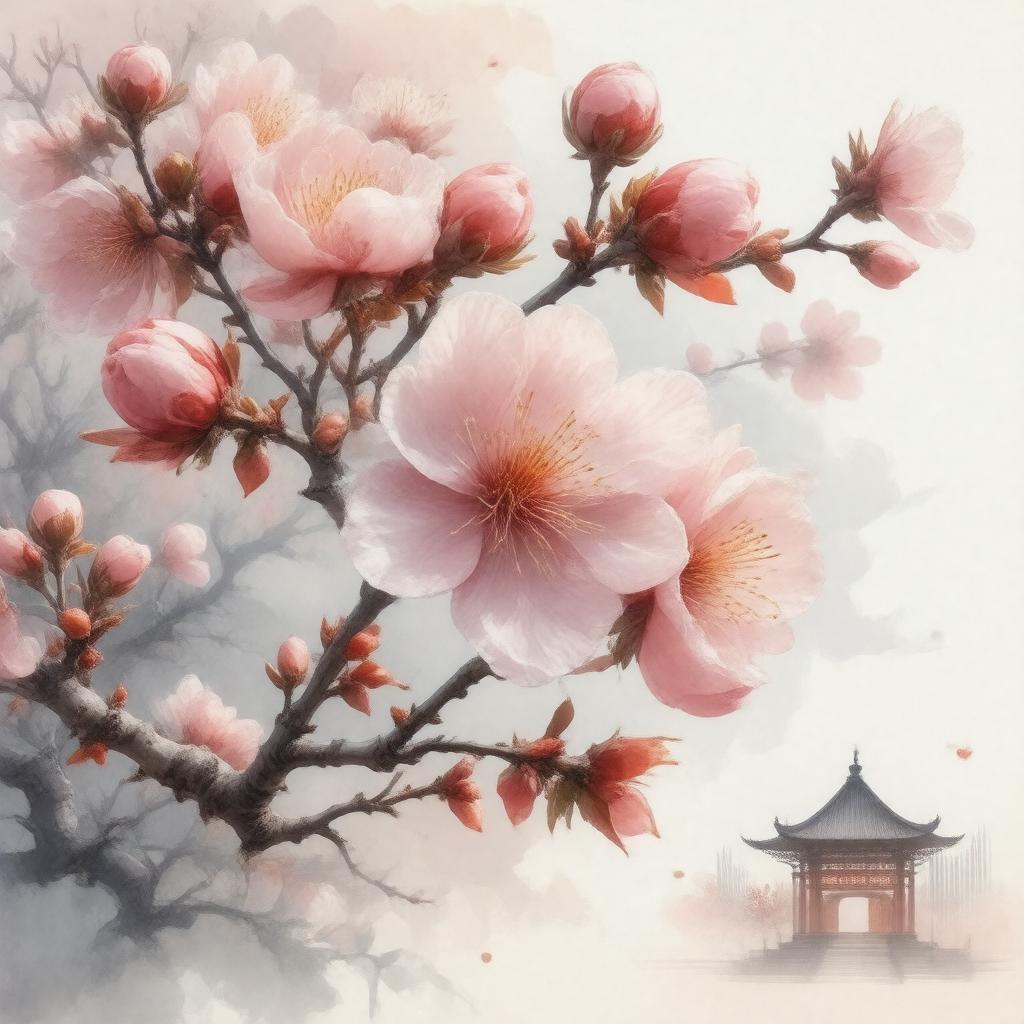 AI-created image of Peach blossom