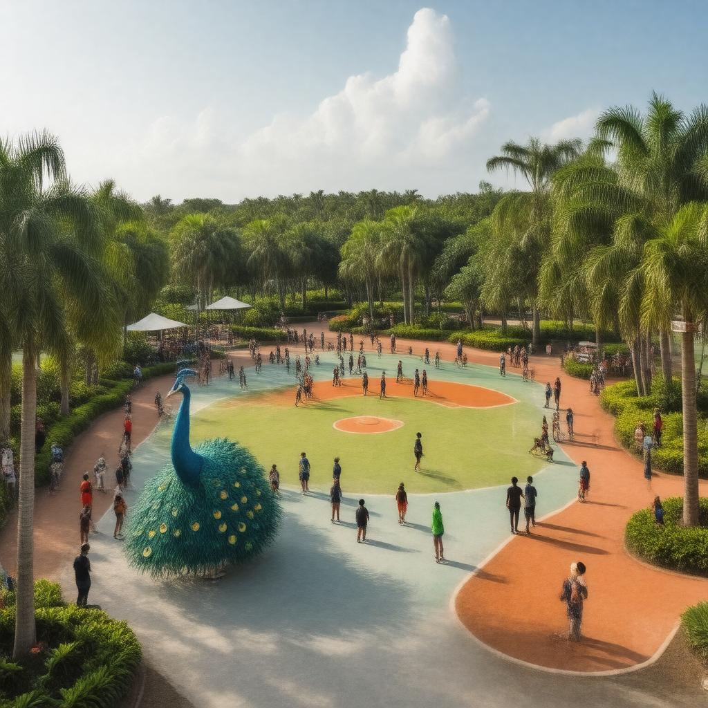 AI-created image of Peacock Park