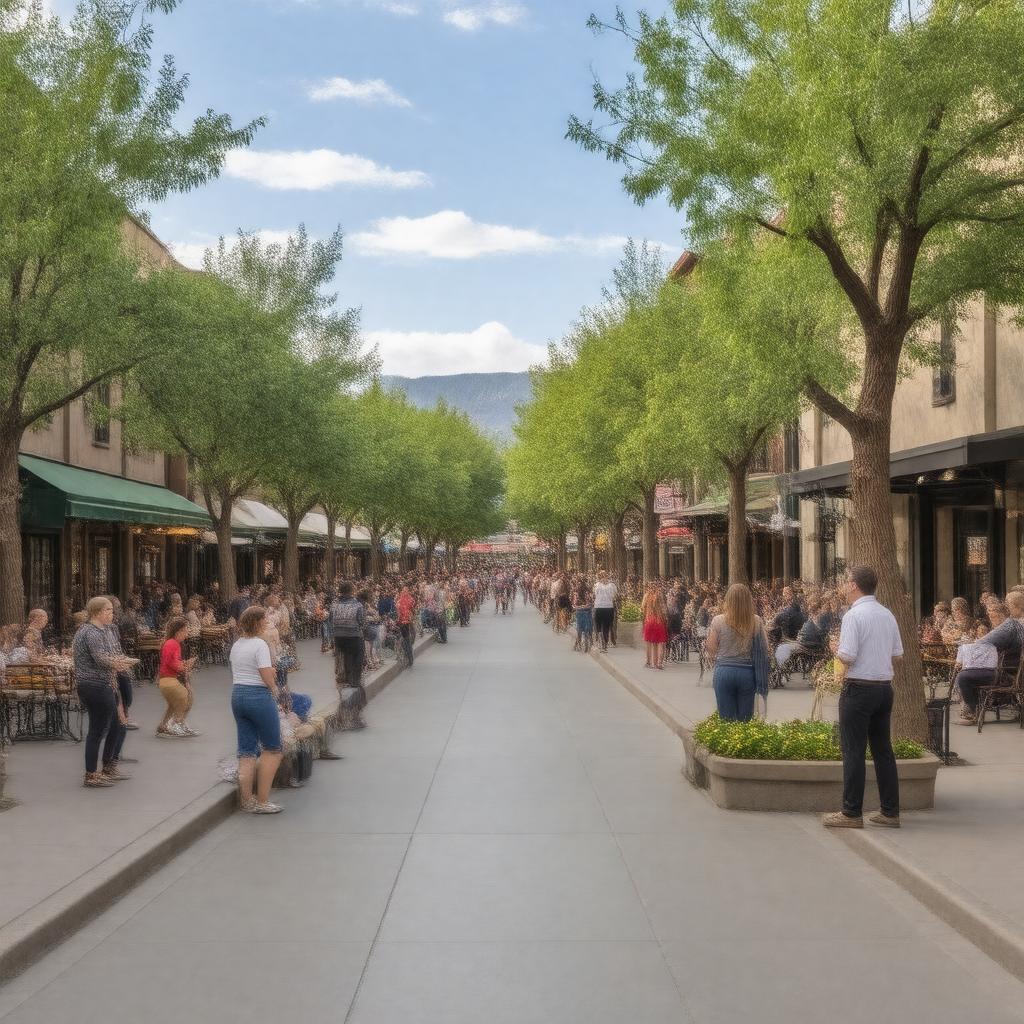 Click to view larger image AI-created image of Pearl Street Mall