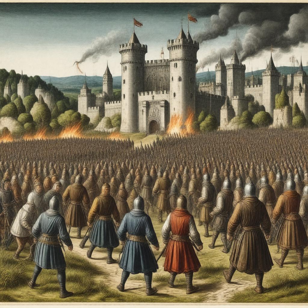 AI-created image of Peasants' Revolt (1381)