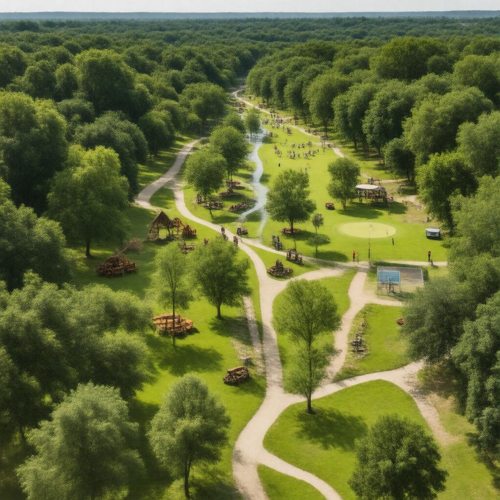 Click to view larger image AI-created image of Pease Park