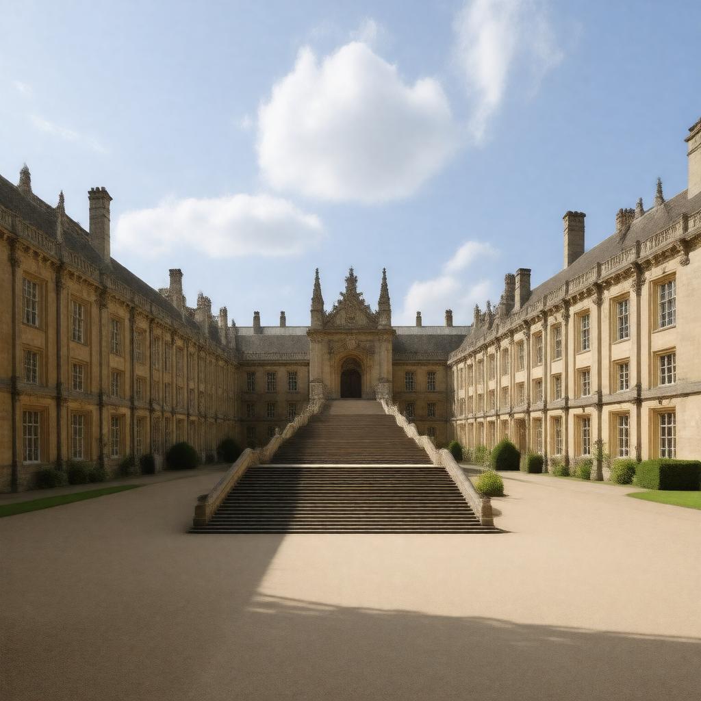 AI-created image of Peckwater Quadrangle