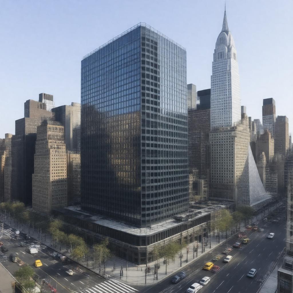 AI-created image of Pei Cobb Freed & Partners
