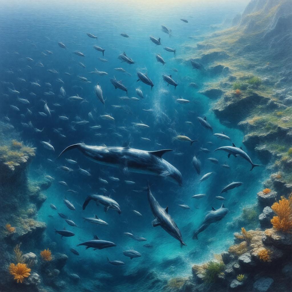 AI-created image of Pelagos Sanctuary for Mediterranean Marine Mammals