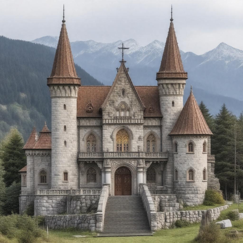 AI-created image of Peleș Castle