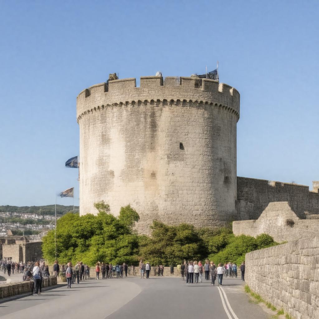 AI-created image of Pembroke Castle, Pembrokeshire, Wales