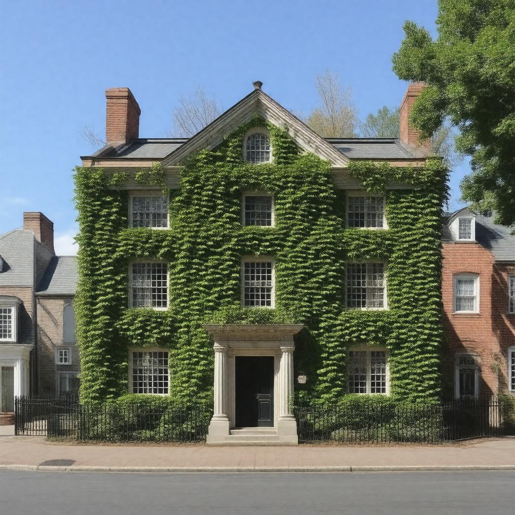 AI-created image of Pembroke College, Brown University