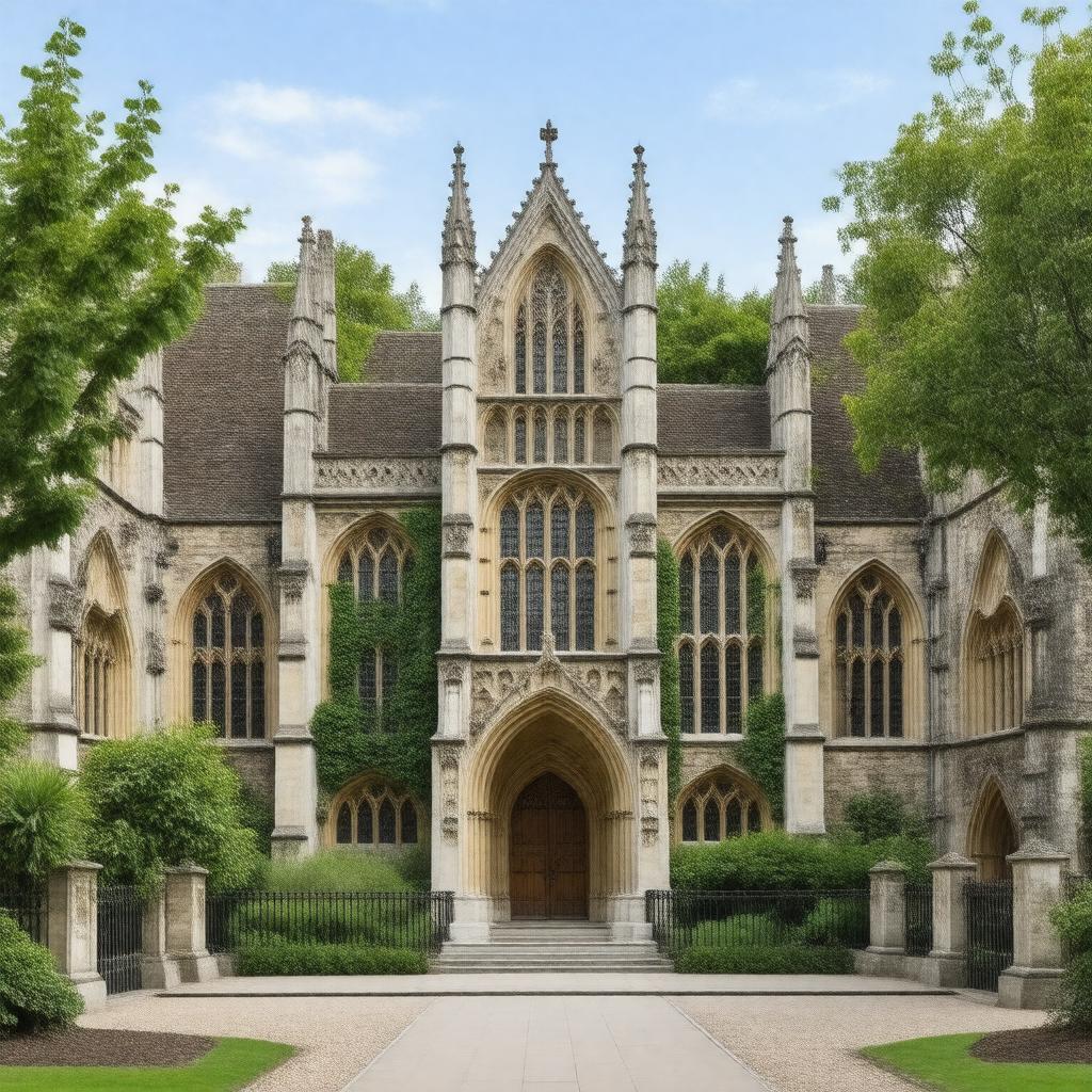 AI-created image of Pembroke College, Cambridge