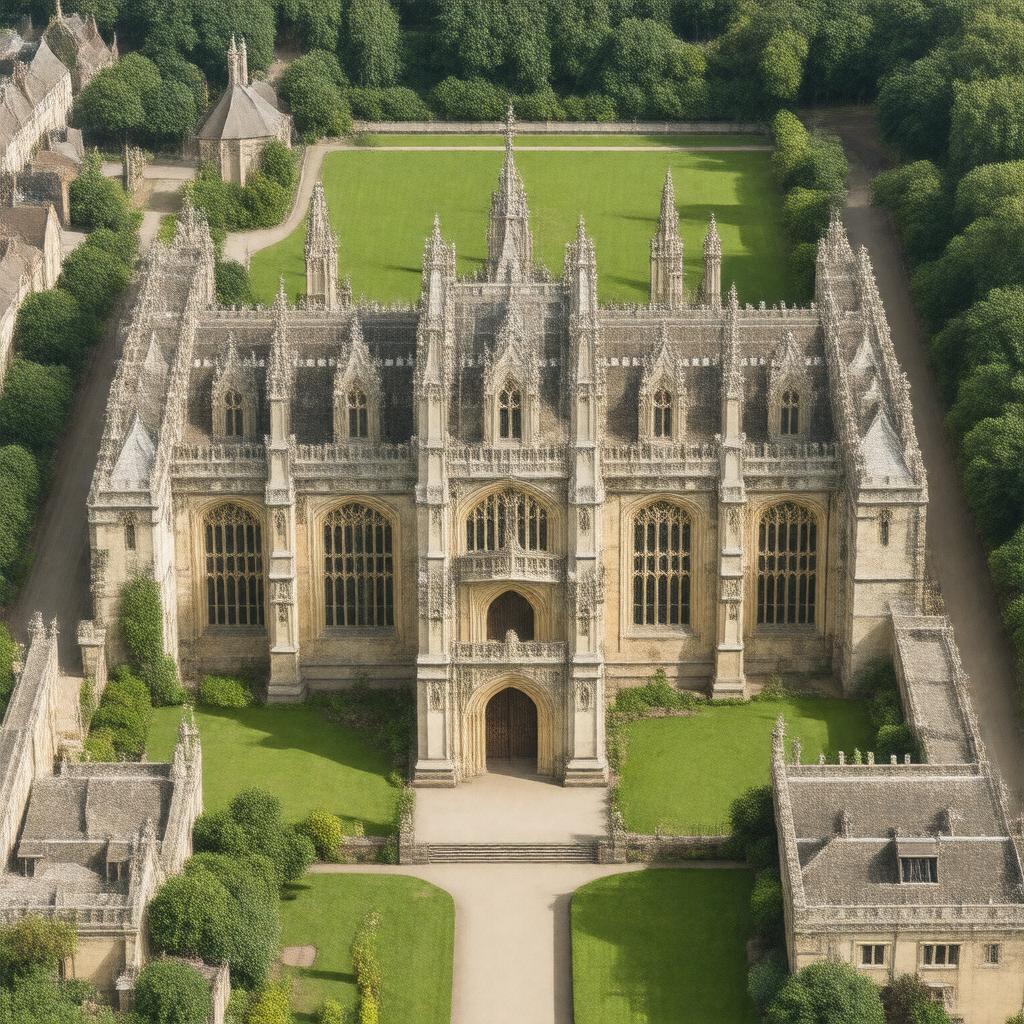 AI-created image of Pembroke College, Oxford