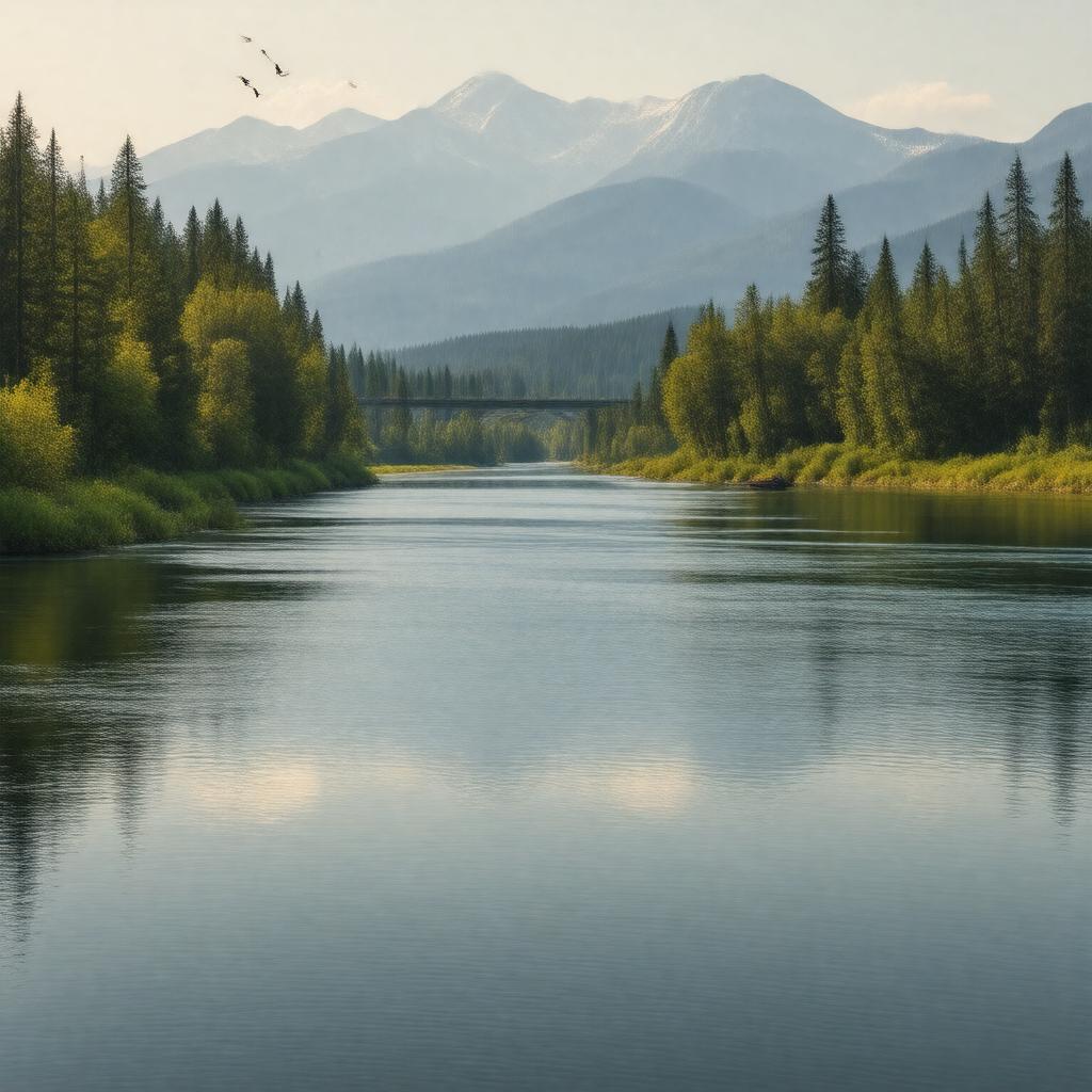 AI-created image of Pend Oreille River