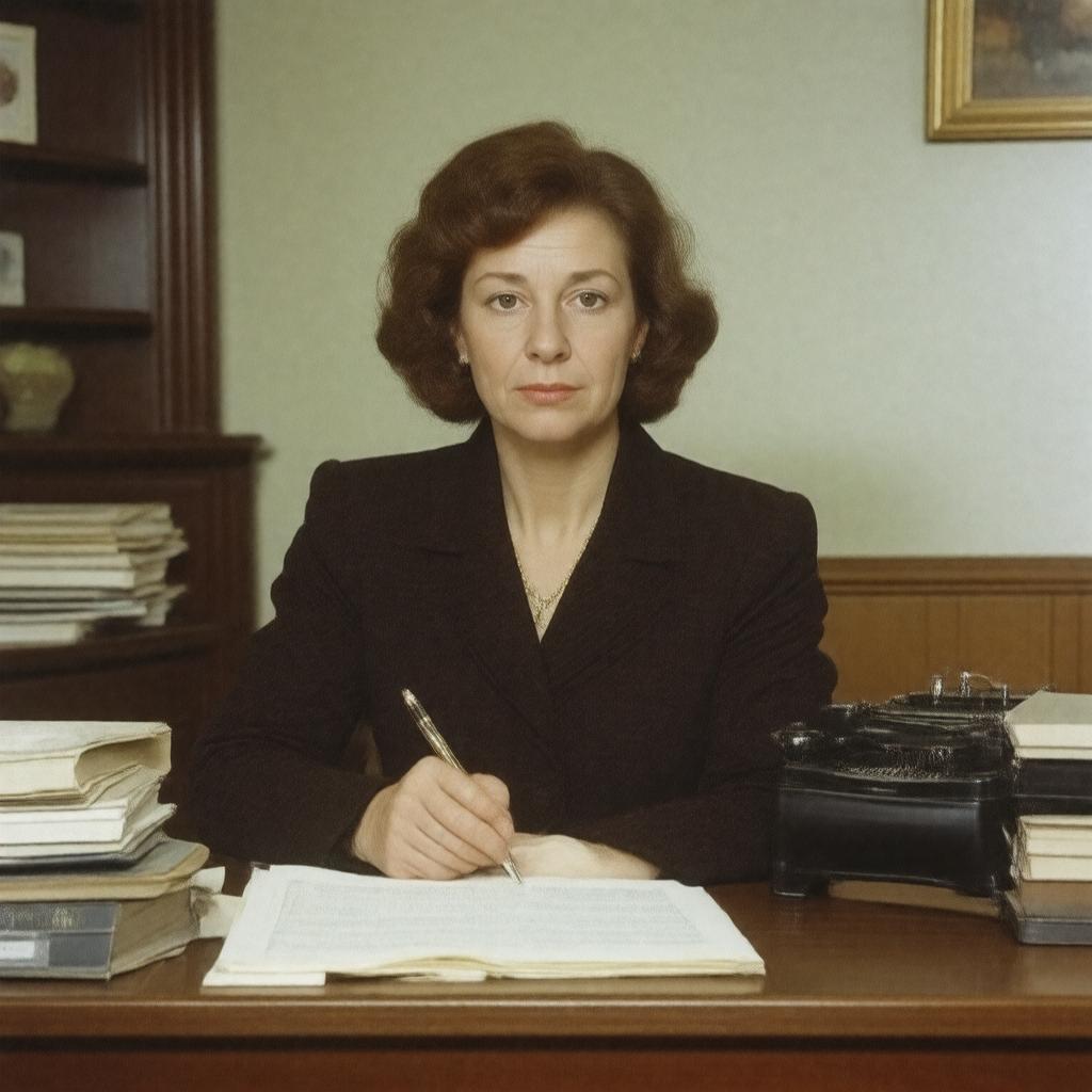 AI-created image of Penelope Mortimer