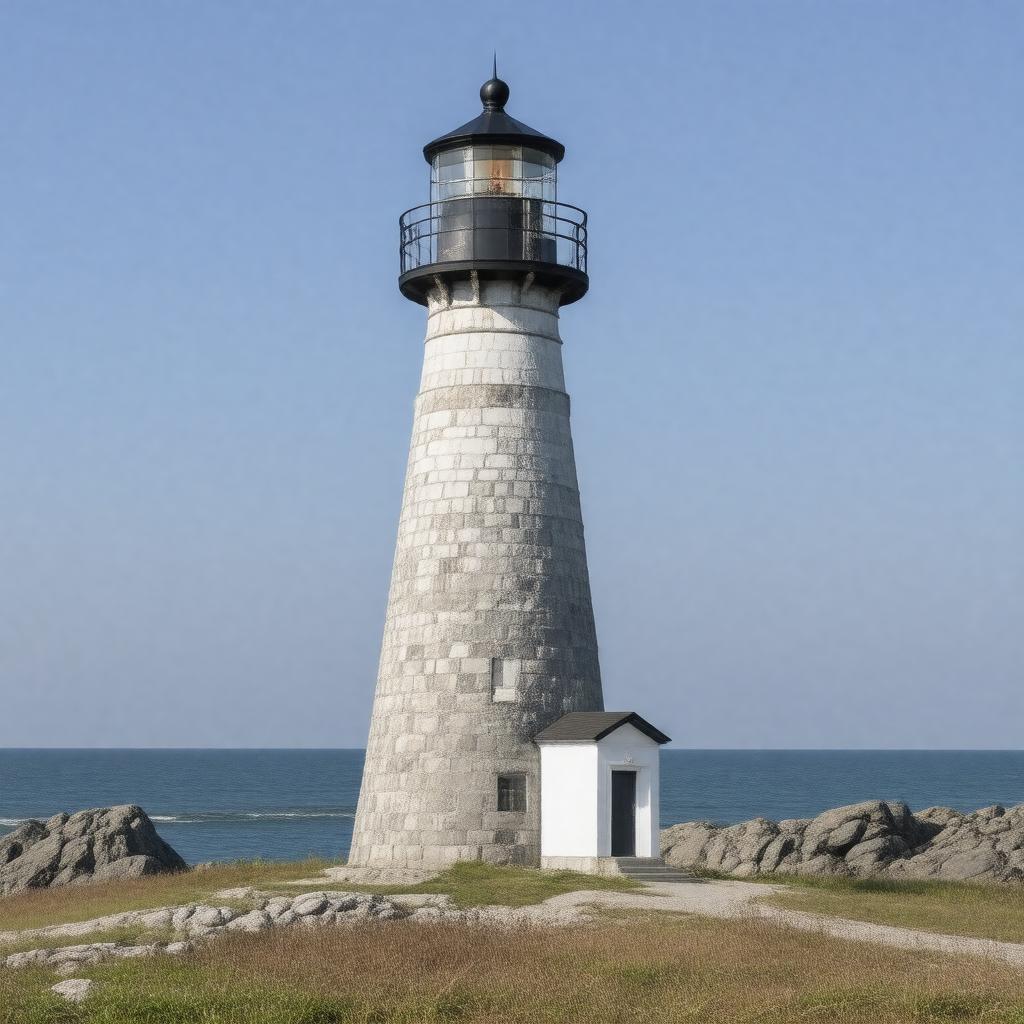 Click to view larger image AI-created image of Penikese Island Light