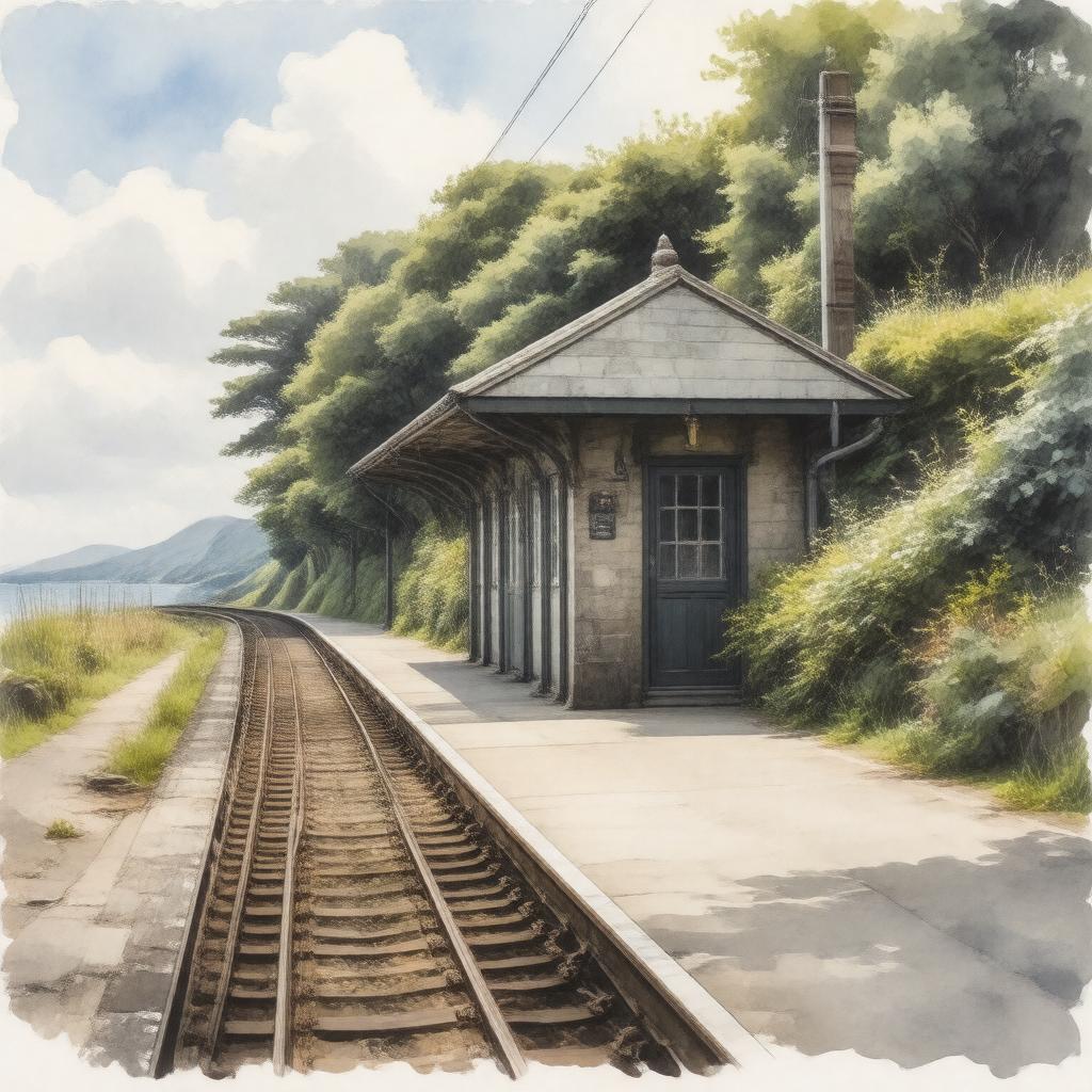 AI-created image of Penmere railway station