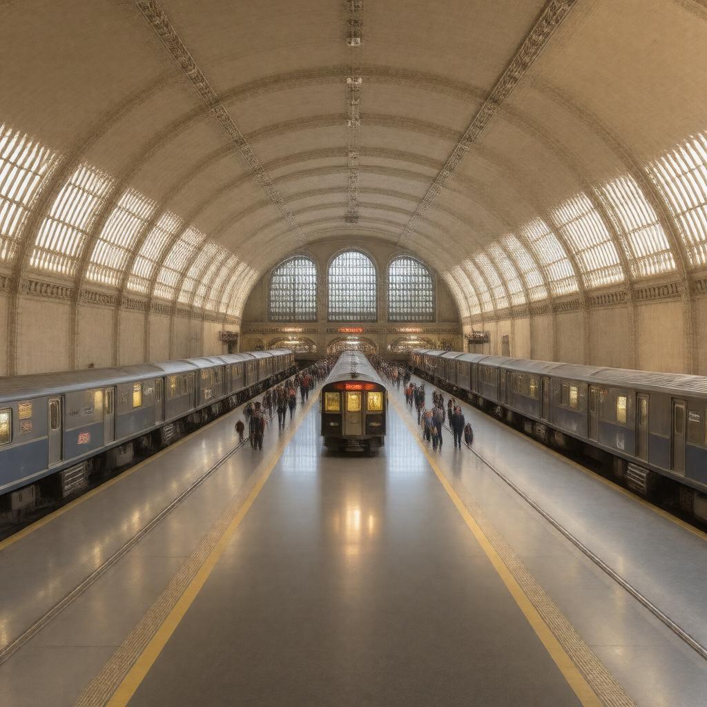 AI-created image of Penn Station (New York City)