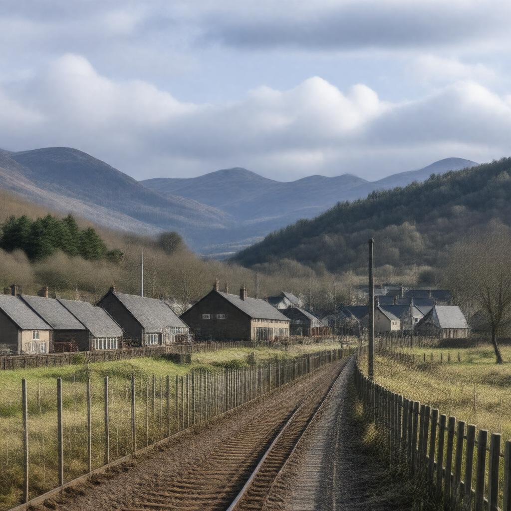 Click to view larger image AI-created image of Penrhyndeudraeth, Merionethshire, Wales