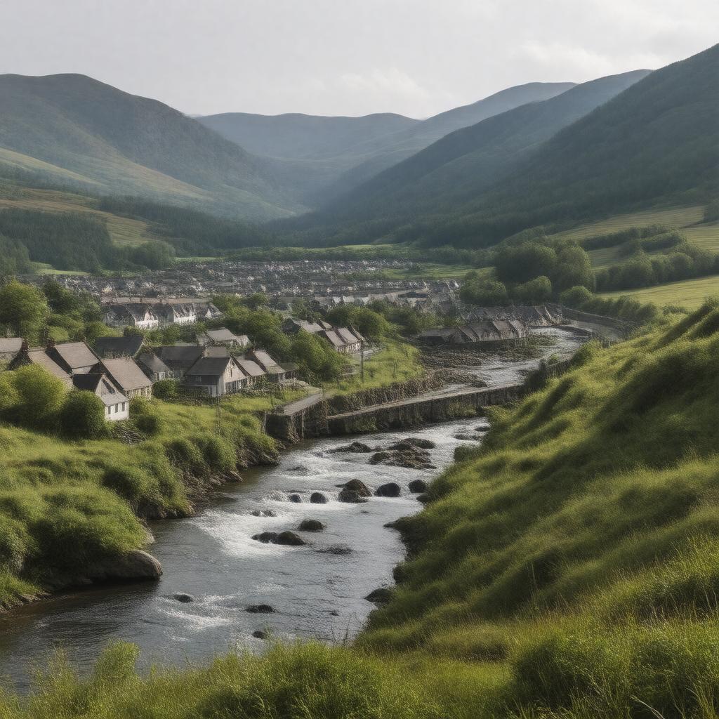 AI-created image of Penrhyndeudraeth, Wales