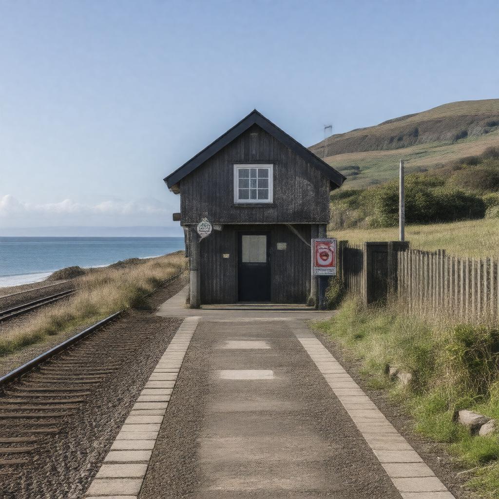 Click to view larger image AI-created image of Penrhyndeudraeth railway station