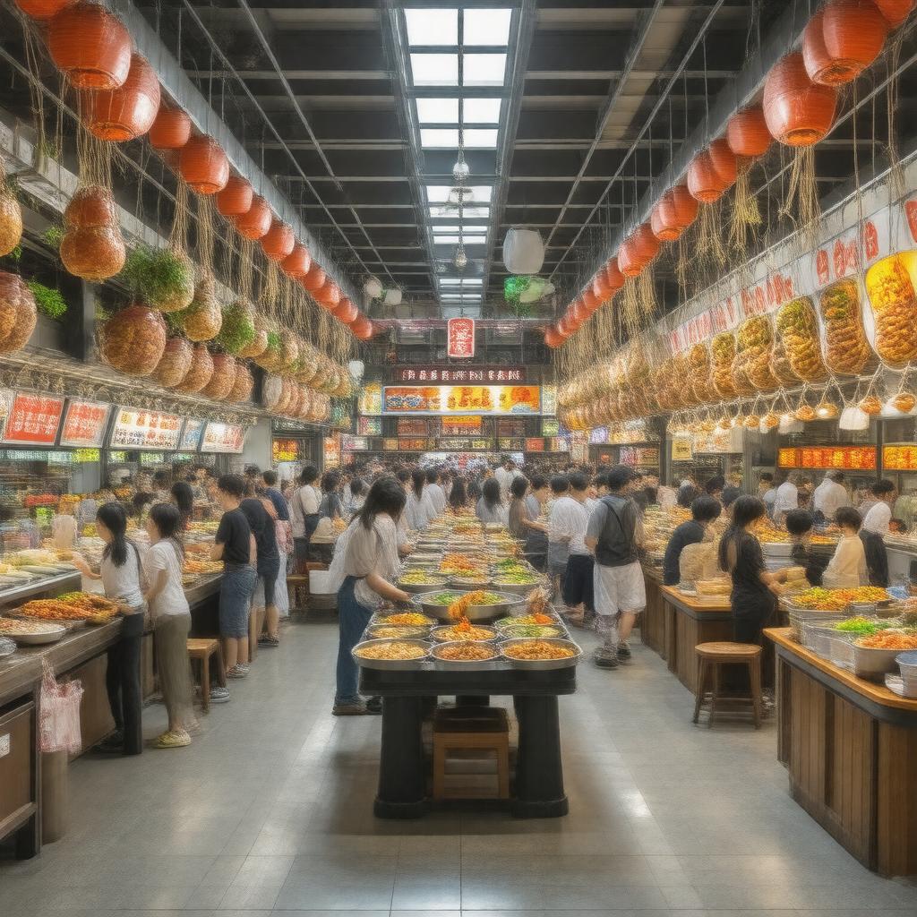 AI-created image of People's Park Food Centre