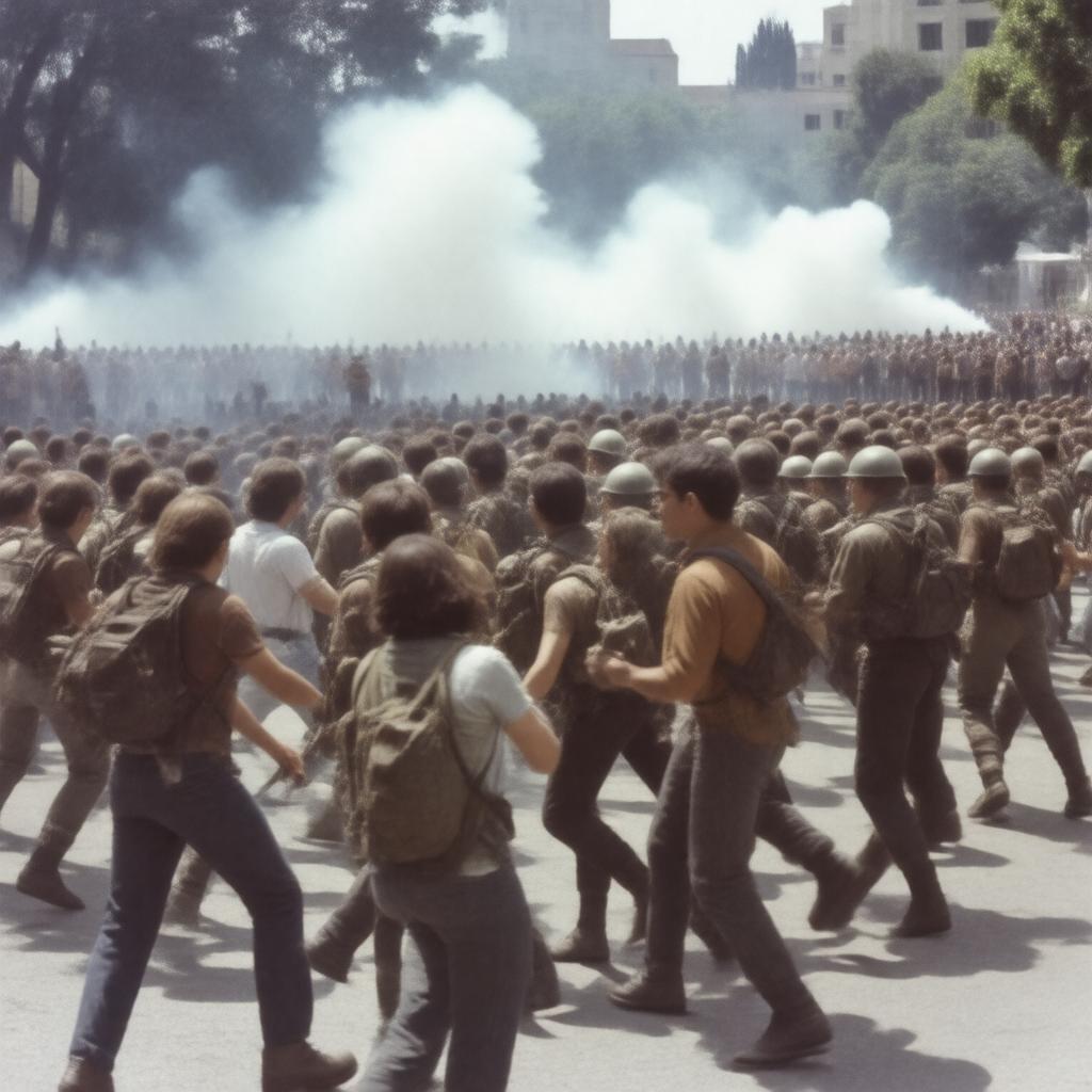 Click to view larger image AI-created image of People's Park protests