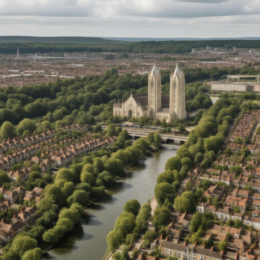 AI-created image of Perivale, London, England