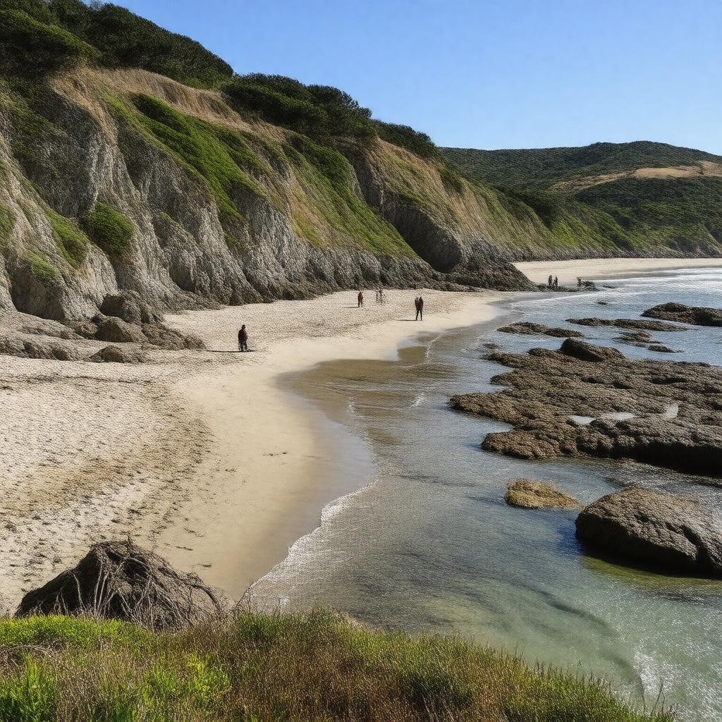Click to view larger image AI-created image of Pescadero State Beach