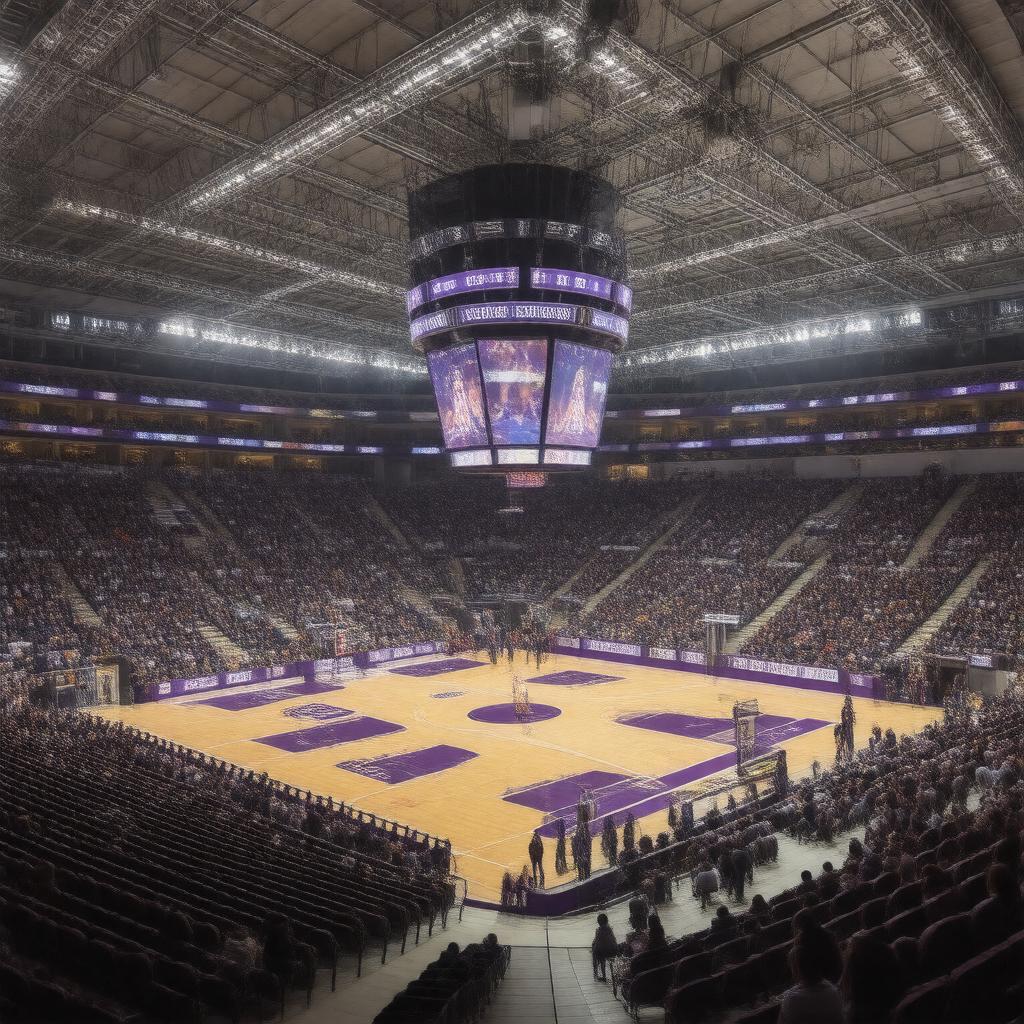 Click to view larger image AI-created image of Pete Maravich Assembly Center