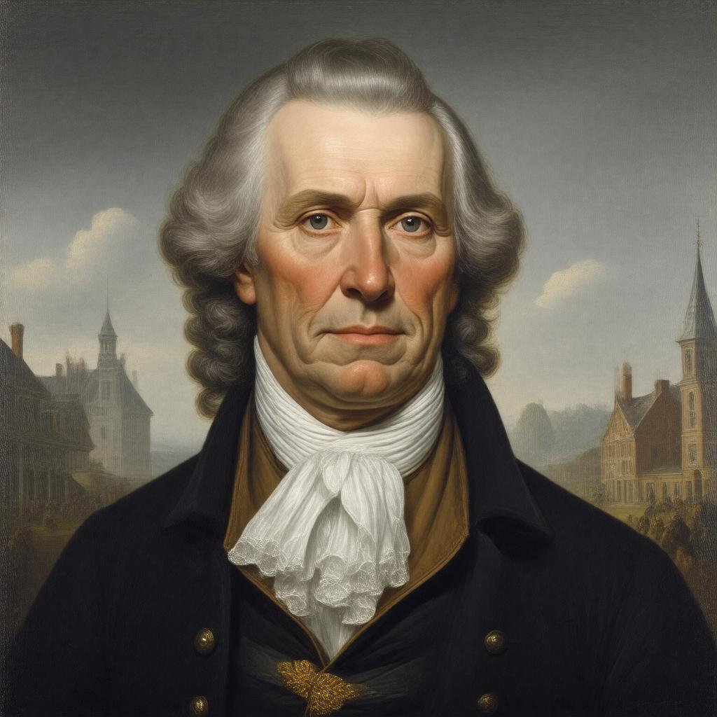 Click to view larger image AI-created image of Peter Faneuil