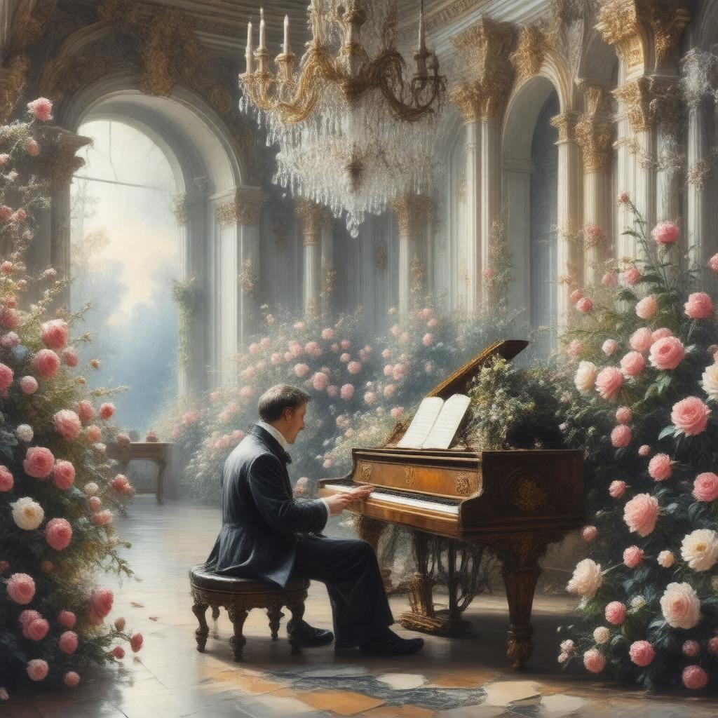 AI-created image of Peter Quince at the Clavier